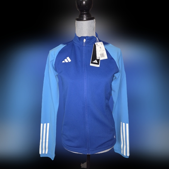 Adidas Women's Blue Track Jacket TIRO23 - Picture 1 of 7